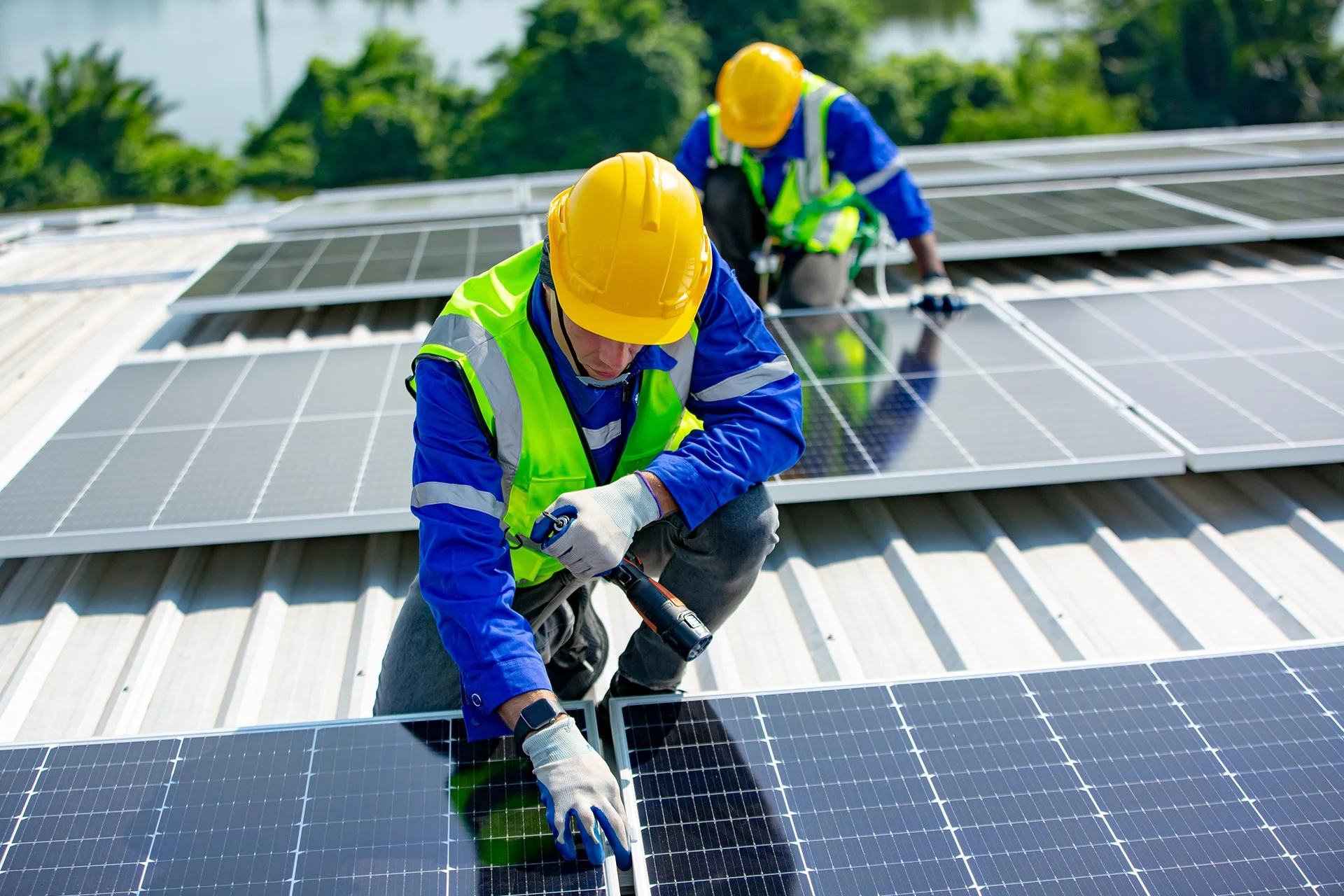 Solar-panel-installer-installing-solar-panels-on-r-2023-11-27-04-58-14-utc